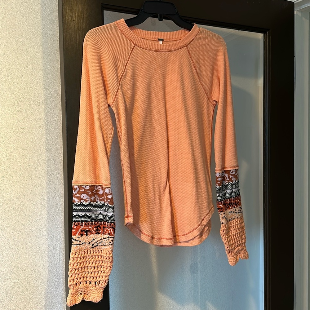 Free people waffle shirt large